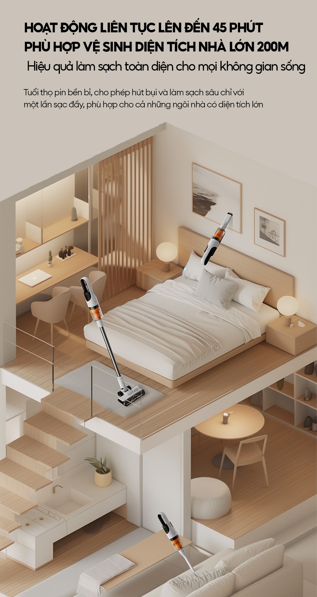 Máy hút bụi cầm tay không dây Deerma T10W 22 7