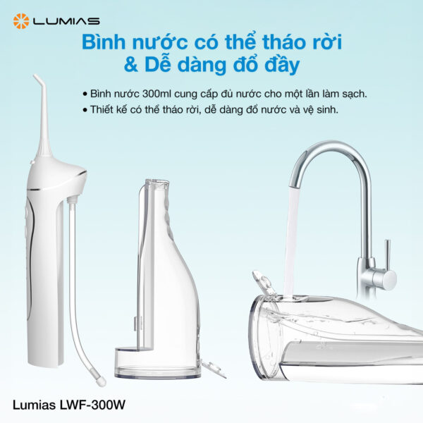 Máy tăm nước dung tích 300ml Lumias LWF-300W