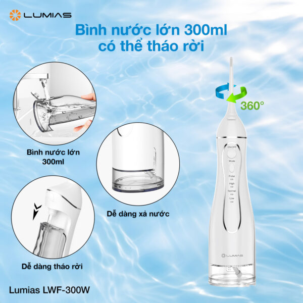 Máy tăm nước dung tích 300ml Lumias LWF-300W