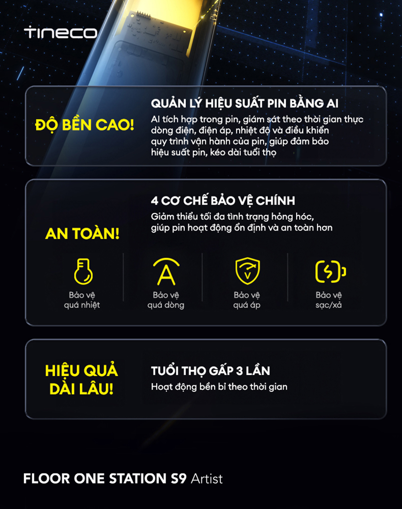 Máy hút bụi lau sàn khô ướt Tineco FLOOR ONE STATION S9 Artist – Lau sàn bằng nước nóng - Câu hỏi thường gặp về Tineco FLOOR ONE STATION S9 Artist (FAQ)