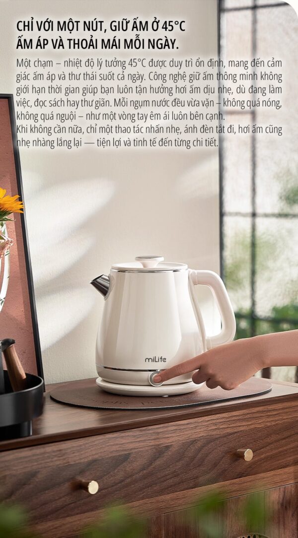 Ấm siêu tốc cao cấp giữ nhiệt miLife N6 1.8L