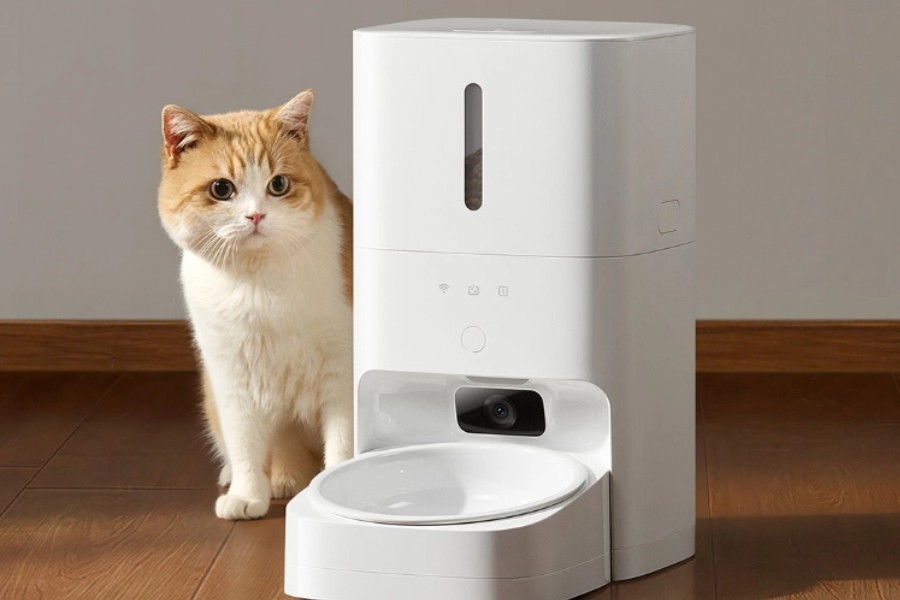 Xiaomi trình làng Mijia Smart Pet Feeder 2 Visual Edition: camera hồng ngoại và AI nhận diện thú cưng - Ảnh 1.