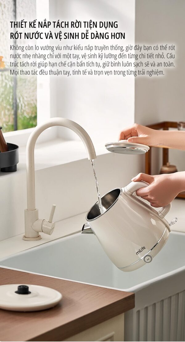 Ấm siêu tốc cao cấp giữ nhiệt miLife N6 1.8L