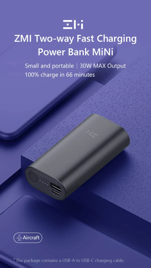 Sạc dự phòng Xiaomi ZMI 10000mAh QB818 30W