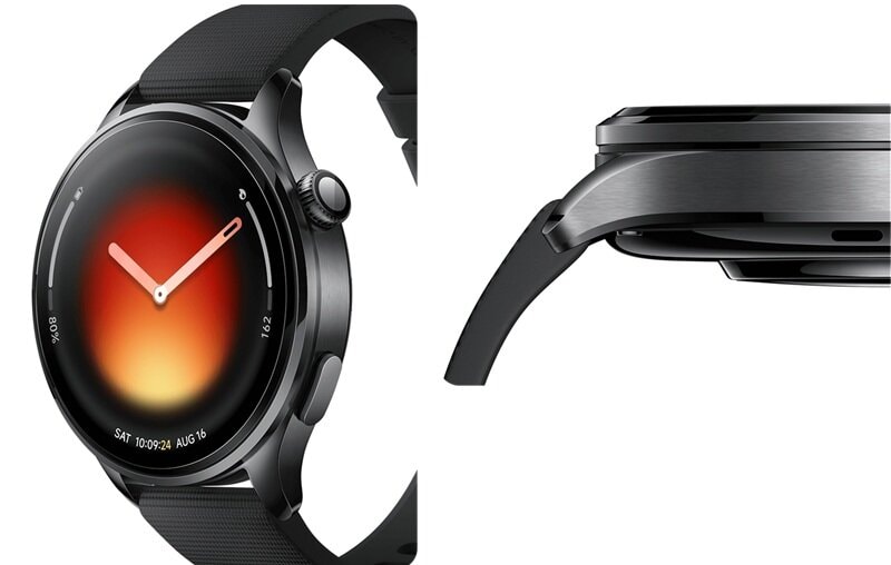 Xiaomi Watch 5 thiết kế thép không gỉ và kính Sapphire