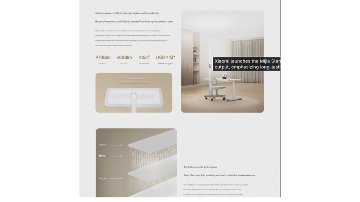 Mẫu đèn bàn của Xiaomi mang đến ánh sáng dịu nhẹ, bảo vệ mắt người dùng