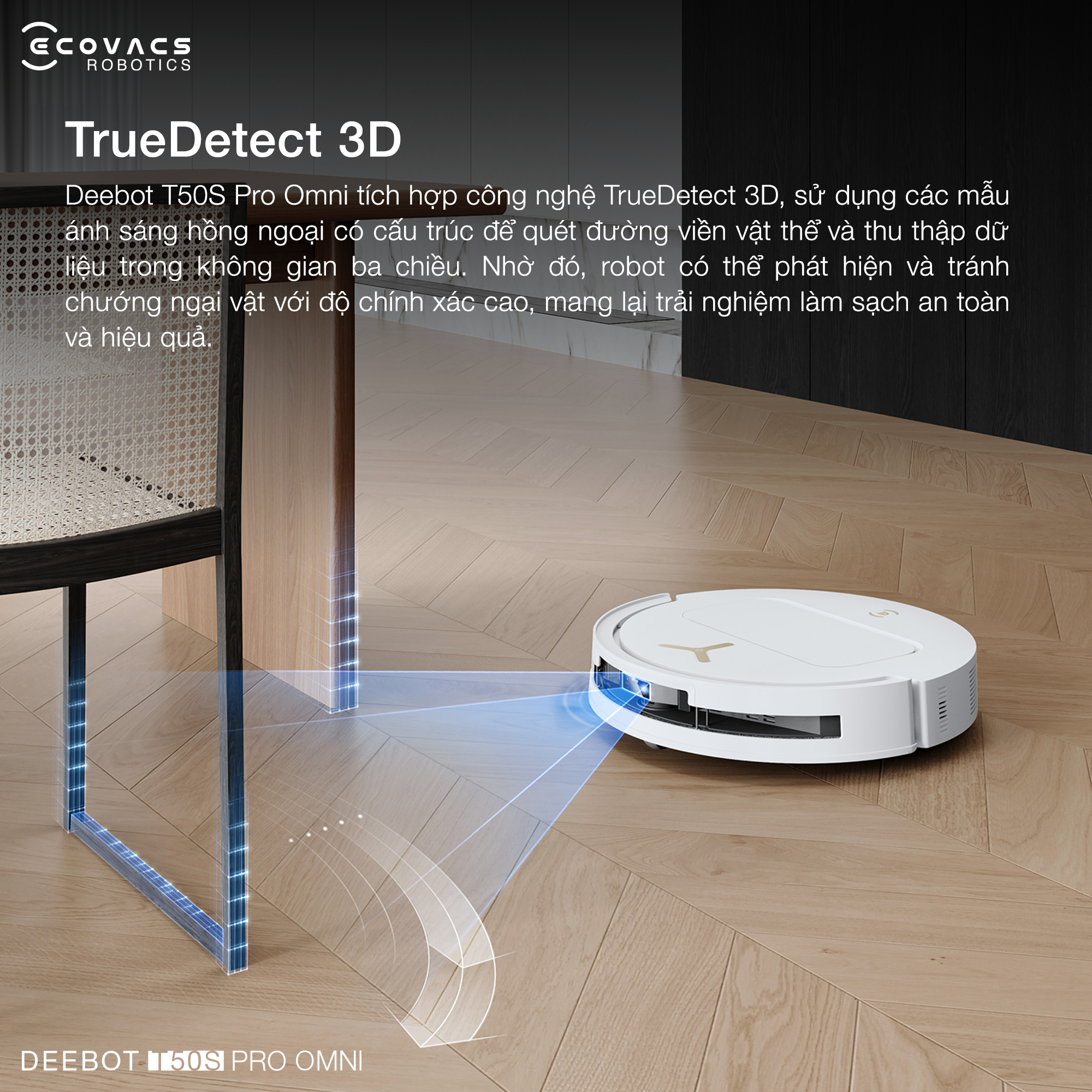 Robot hút bụi lau nhà Ecovacs Deebot T50S Pro Omni 32 13