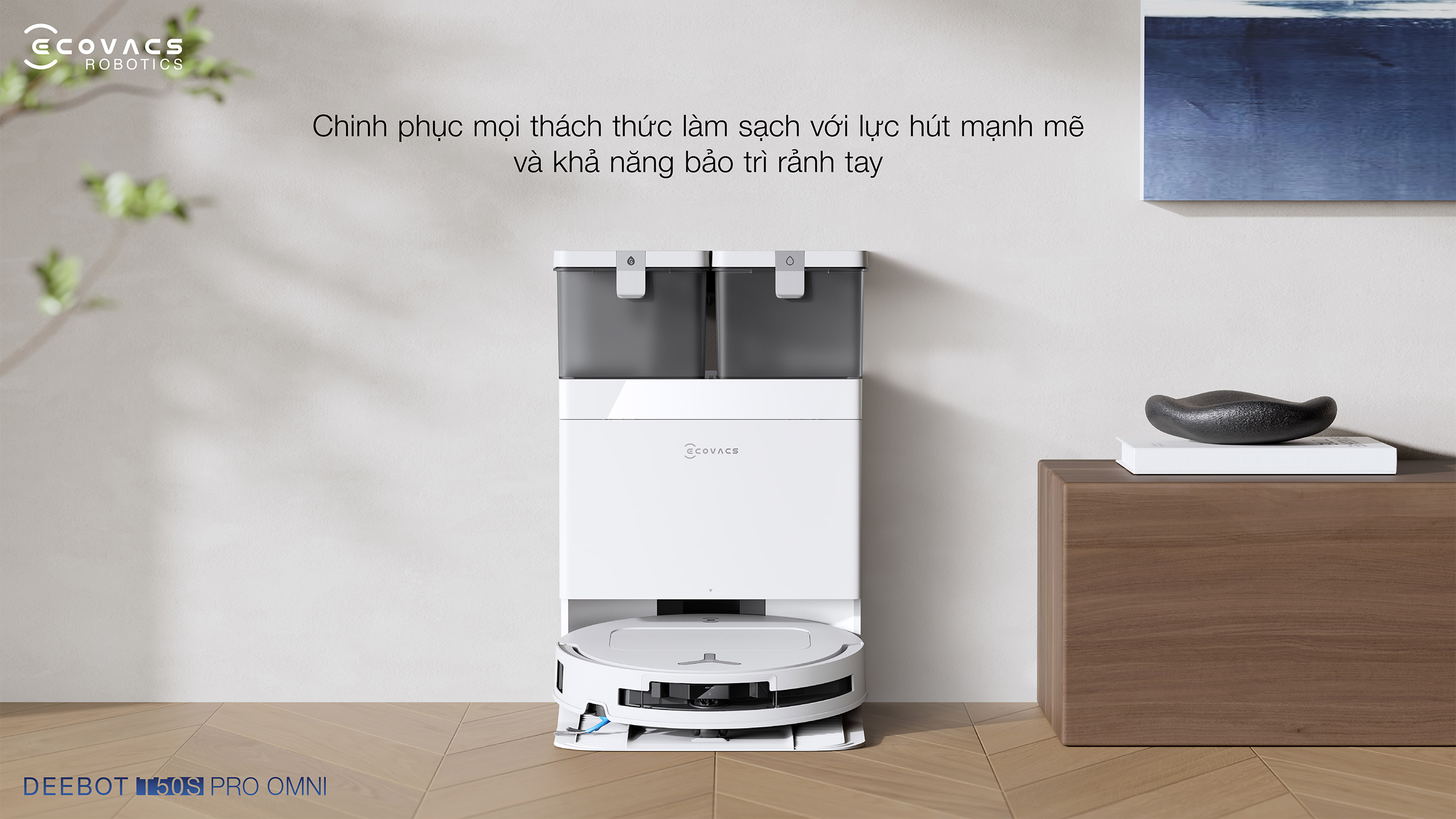 Robot hút bụi lau nhà Ecovacs Deebot T50S Pro Omni 28 6 1