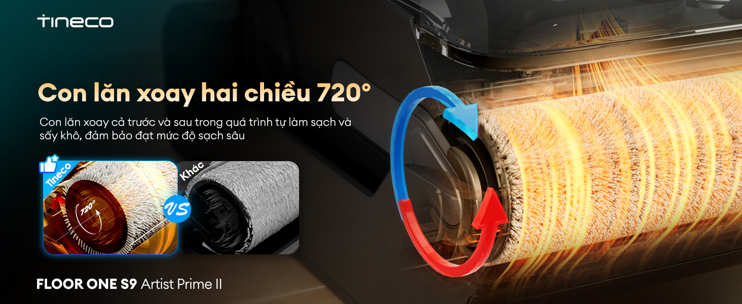 Máy hút bụi lau sàn khô ướt Tineco Floor One S9 Artist Prime 2 17 13