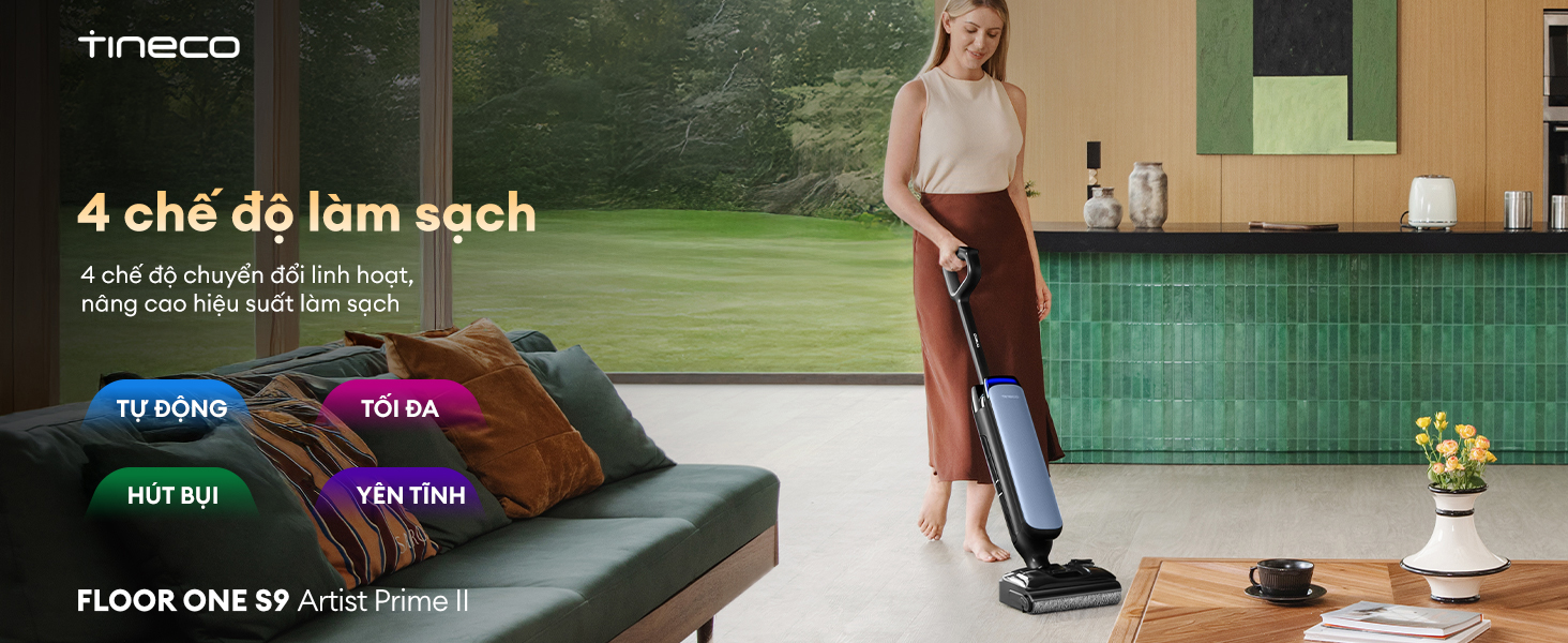 Máy hút bụi lau sàn khô ướt Tineco Floor One S9 Artist Prime 2 11 15