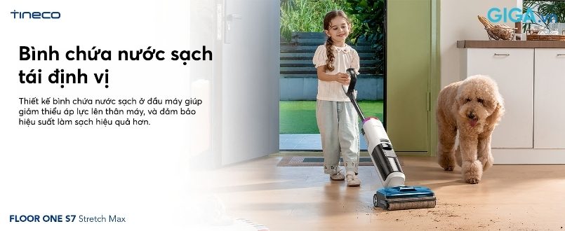 Tineco Floor One S7 Stretch Max - Bình nước sạch tối ưu lực ép