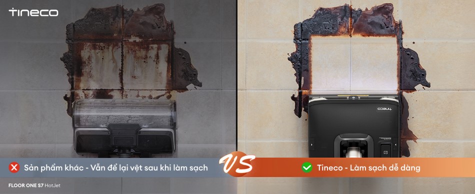 Máy hút bụi lau sàn khô ướt Tineco Floor One S7 HotJet 17 Tineco Floor One S7 HotJet - giặt con lăn bằng nước nóng