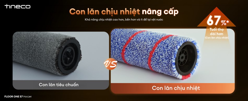 Máy hút bụi lau sàn khô ướt Tineco Floor One S7 HotJet 25 Tineco Floor One S7 HotJet - hệ thống tự động làm sạch