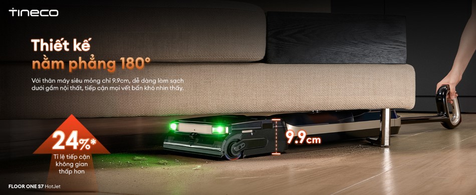 Máy hút bụi lau sàn khô ướt Tineco Floor One S7 HotJet 27 Tineco Floor One S7 HotJet - con lăn chịu nhiệt nâng cấp