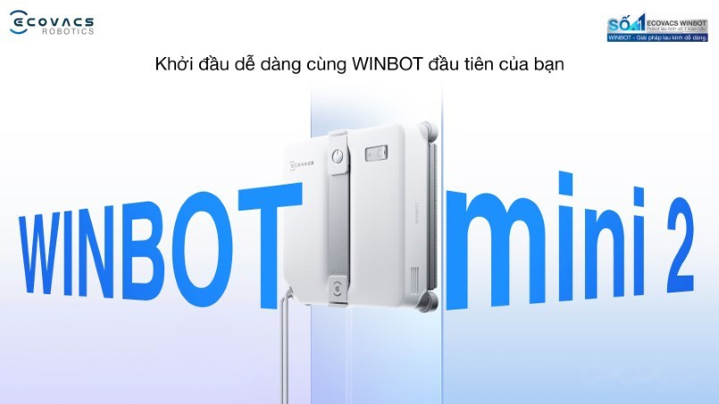 Robot lau kính Ecovacs Winbot Mini 2 18 Ecovacs Winbot Mini 2 - Thiết kế siêu mỏng và nhẹ nhất của Ecovacs